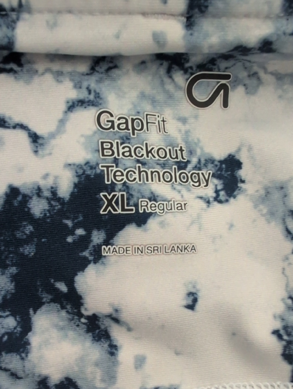 GAP Tie-Dye Black & White Leggings - GapFit